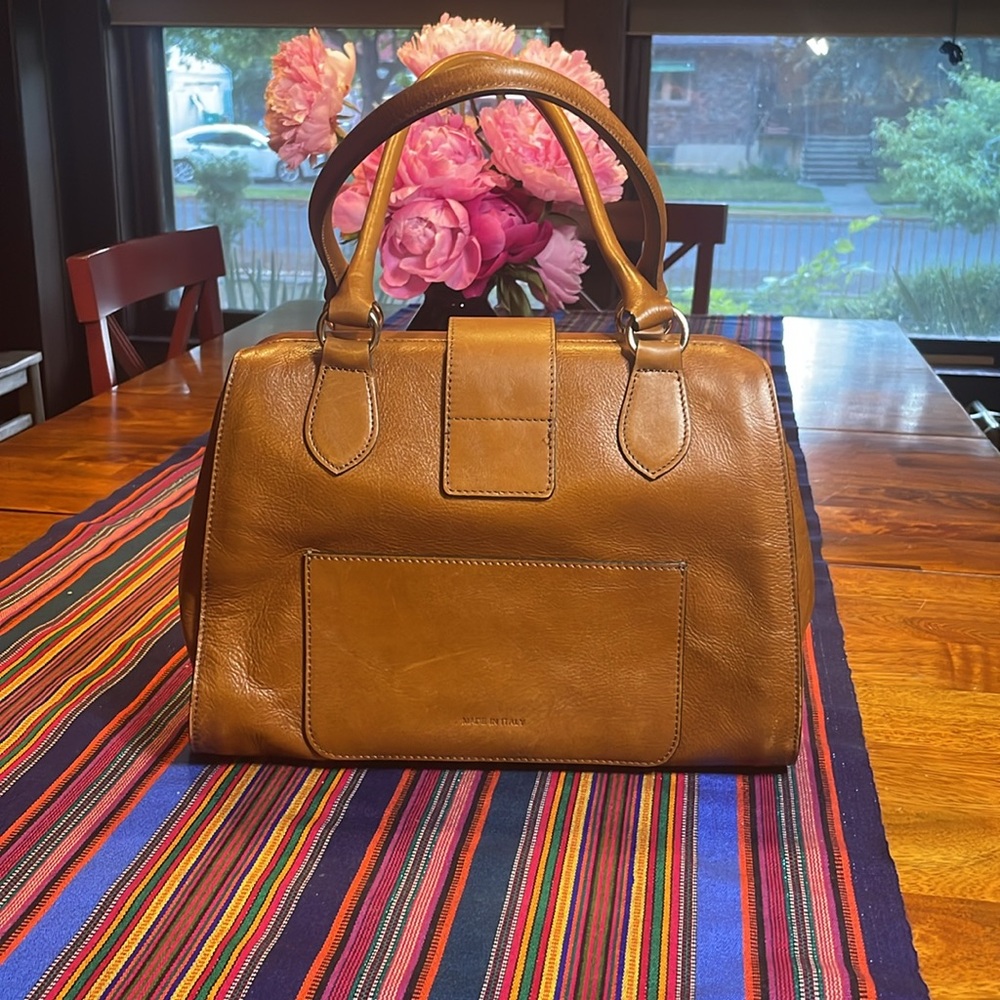 Divina Firenze Brown Leather Doctors Bag Made in Italy VGUC - Picture 3 of 11
